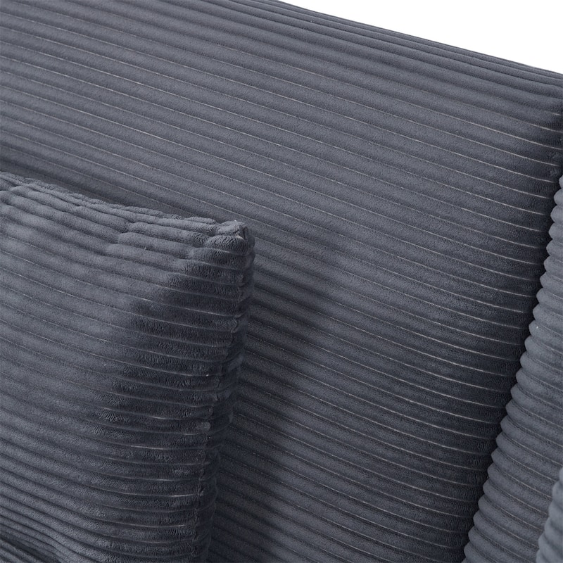 Couch Sofa, Corduroy Fabric Couches Loveseat Furniture with 2 Pillows for Living Room, Bedroom