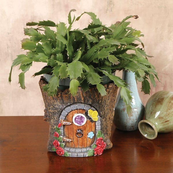 Shop Signals Fairy Door In Tree Stump Planter Fairy Garden Tree