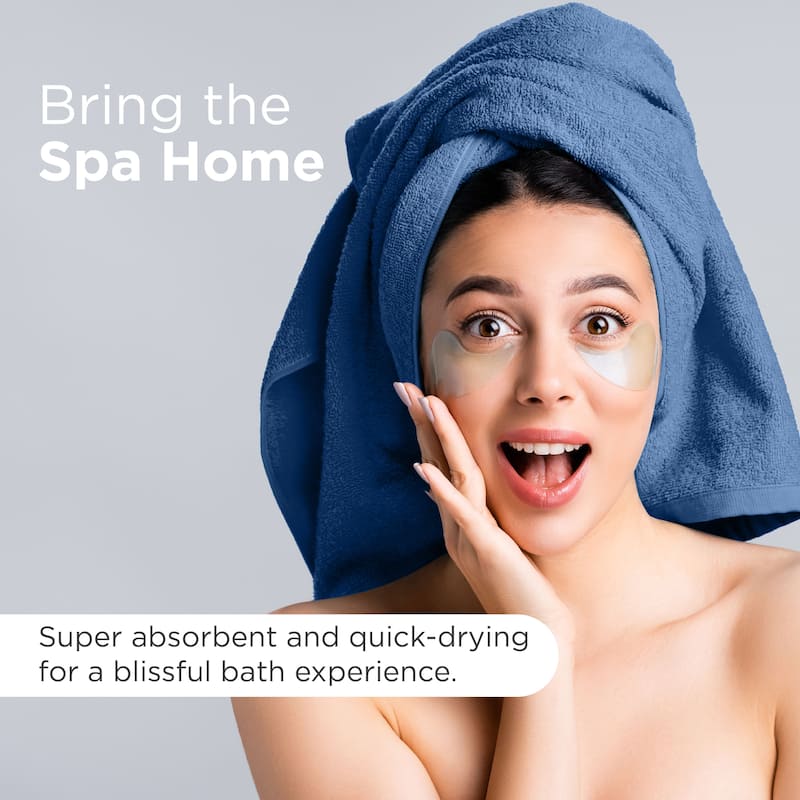 Superior Miami 100% Cotton 6-Piece Towel Set - Lightweight & Quick Drying