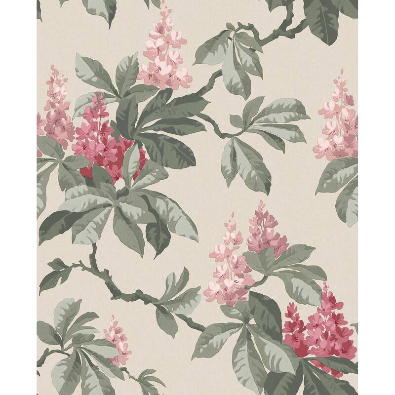 Chestnut Pink Floral Wallpaper