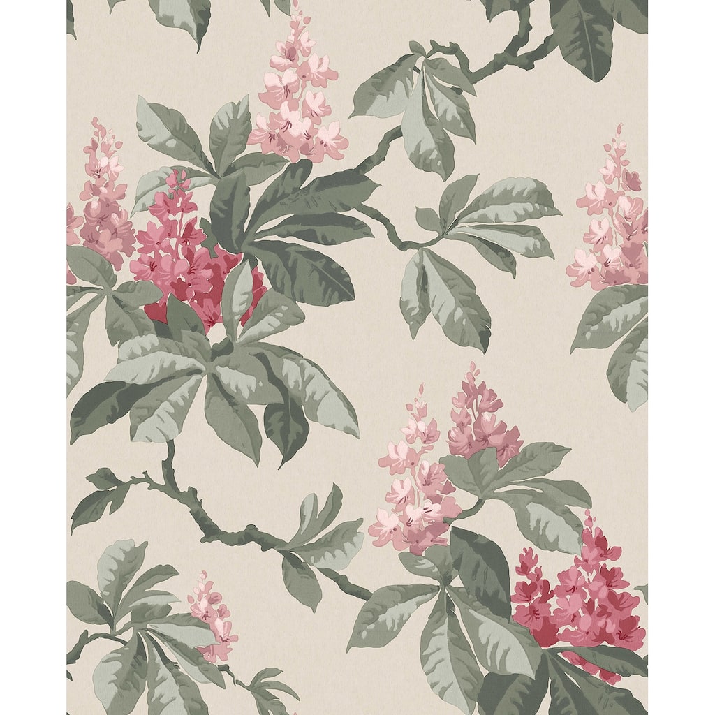 Chestnut Pink Floral Wallpaper