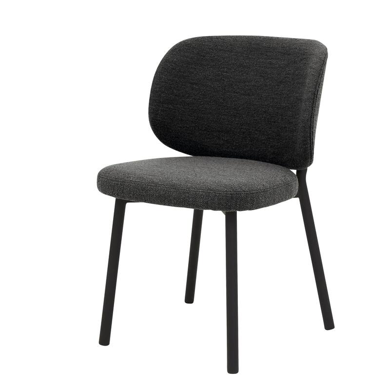 Rye Studio Boucle Chairs with Black Steel Legs, Set of 2