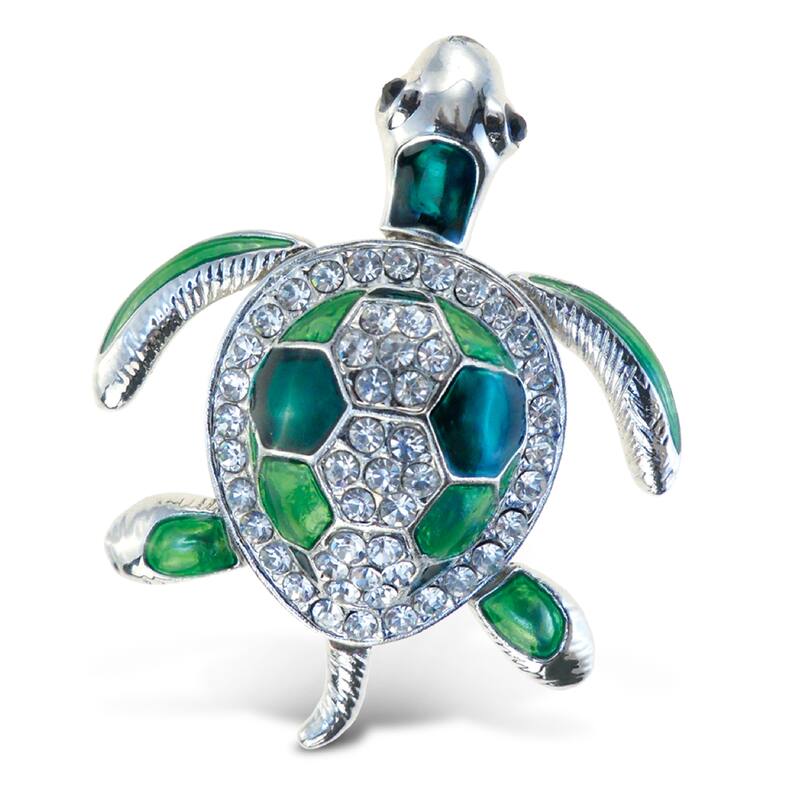 CoTa Global Sea Turtle Sparkling Refrigerator Magnet with Crystals - 2.25 Inch