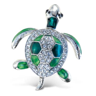 CoTa Global Sea Turtle Sparkling Refrigerator Magnet with Crystals - 2.25 Inch