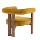 preview thumbnail 7 of 24, Gilbert Modern Upholstered Round Arm Accent Chair by Christopher Knight Home