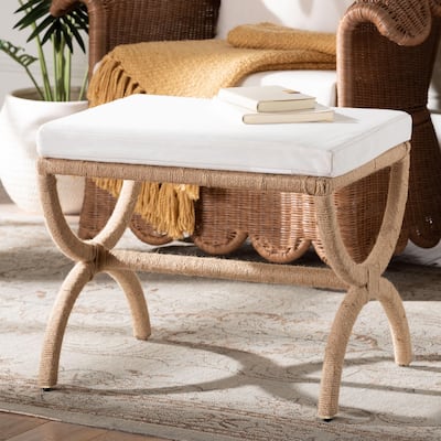 Maliyah Japandi Natural Jute Ottoman