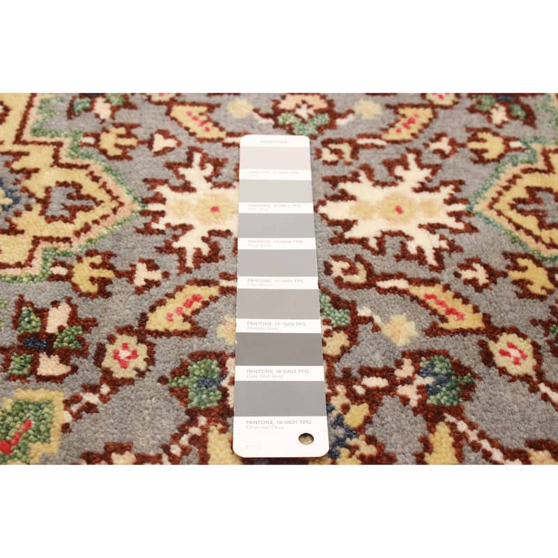 ECARPETGALLERY Hand-knotted Serapi Heritage Grey Wool Rug - 2'6 x 12'2