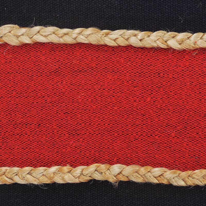 HomeRoots 20" X 20" Navy Red And Tan 100% Cotton Striped Zippered Pillow