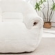preview thumbnail 38 of 42, Bean Bag Chair, Comfy Bean Bag Sofa with Back Support, With Footstool,Faux Fur Bean Bag Chair