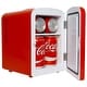 preview thumbnail 2 of 7, Coca-Cola Classic Bottle 6 Can Mini Fridge - 4L