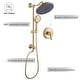 preview thumbnail 18 of 44, Modland 5-Spray Shower System - 10" Rainfall, Pressure Balance Valve, Matte Black/Gold/Nickel