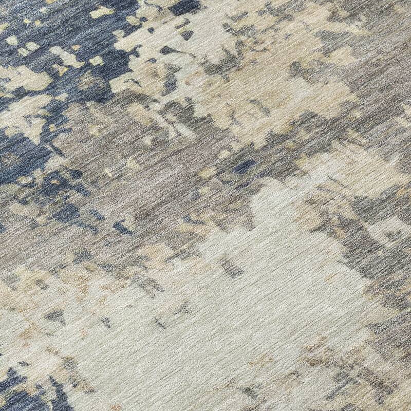 Machine Washable Indoor/Outdoor Contemporary Blend Chantille Rug