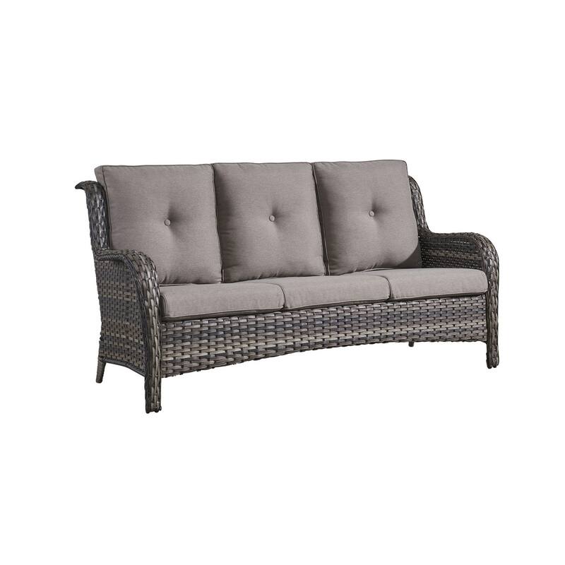 Gymojoy Outdoor 3-Seat Sofa Pario Chair Coffee Table with Cushion