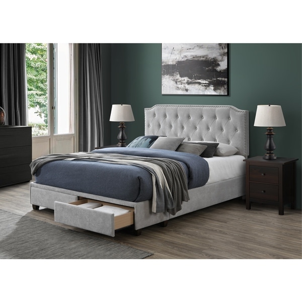 Grey cot bed online with storage