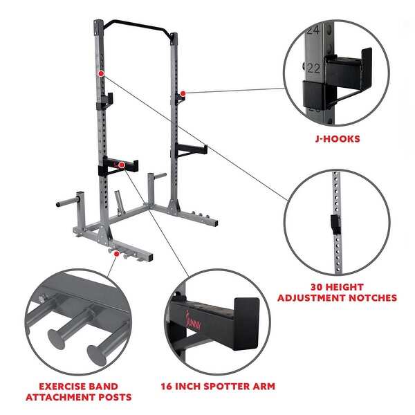 sunny health and fitness rack