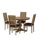 preview thumbnail 20 of 62, Remuda Wood and Cane Upholstered 5 Piece Circular Dining Set by Christopher Knight Home