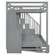 preview thumbnail 10 of 36, Full Size Convertible Murphy Bunk Bed with Hydraulic Lift, Built-In Desk, Storage Staircase