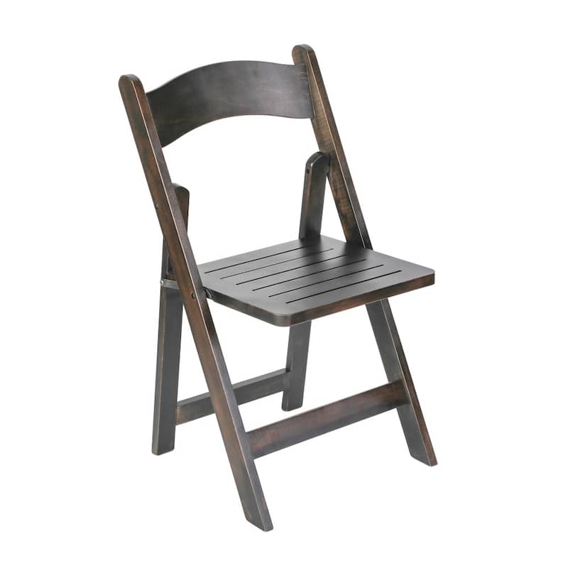 Commercial Grade Solid Wood Portable Folding Dining Chair - 17.5"W x 18"D x 31.25"H - Early American Wood