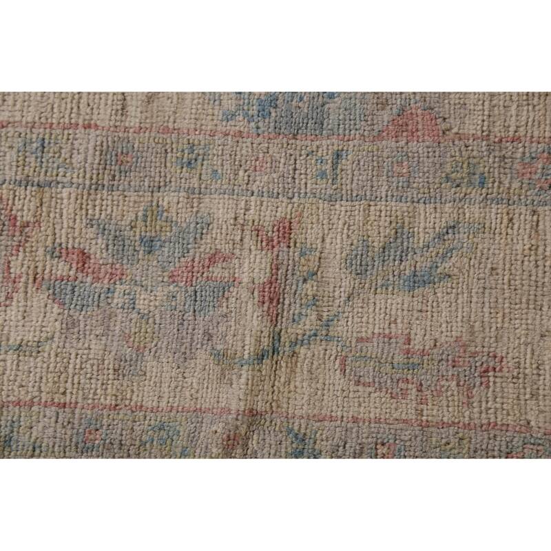Vegetable Dye Oriental Oushak Turkish Rug Hand-Knotted Wool Carpet - 5'10"x 8'8"