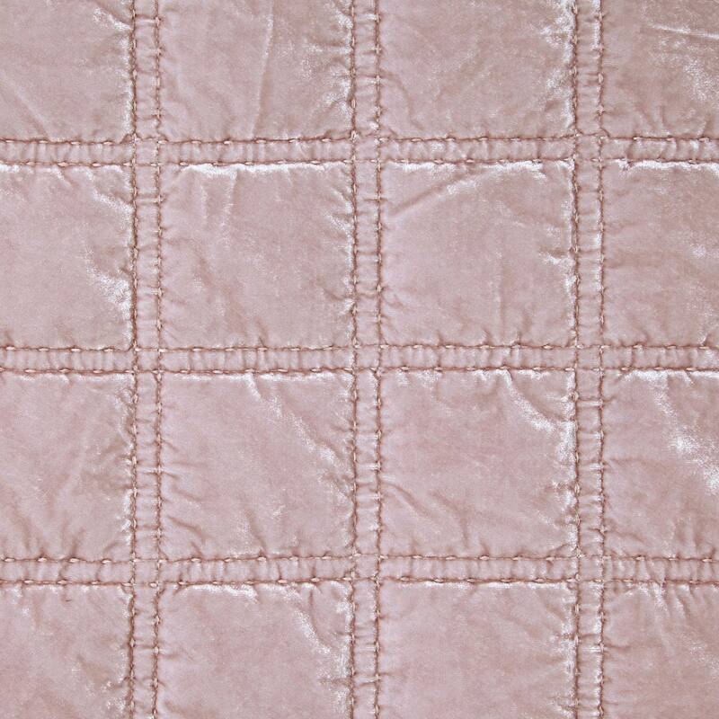 HiEnd Accents Stella Faux Silk Velvet Romantic Western Double Box Stitch Throw Blanket, 50"x60"