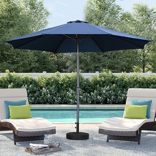 9ft Patio Umbrella Outdoor Table Umbrella,navy Blue - Bed Bath & Beyond 