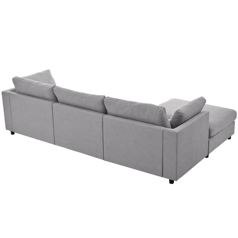 Modern L Shaped Upholstery Sectional Sofa Couch with Reversible Chaise for Living Room and Guest Room