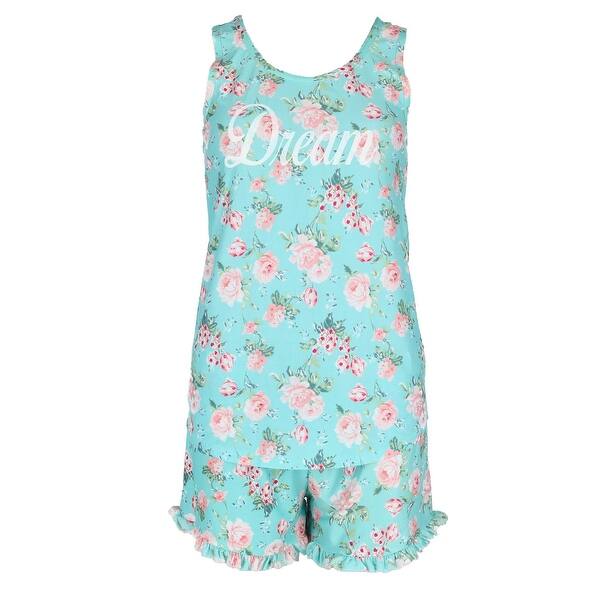 Shop Sag Harbor Women S Plus Size Floral Tank And Short Pajamas