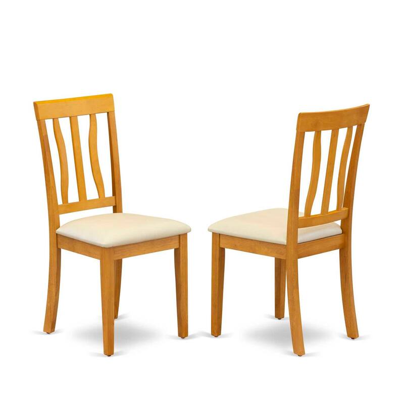 HomeStock 5-Pc Natural Oak Finish Solid Wood Top-Dining Room Set with Dropleaf-Seats 4