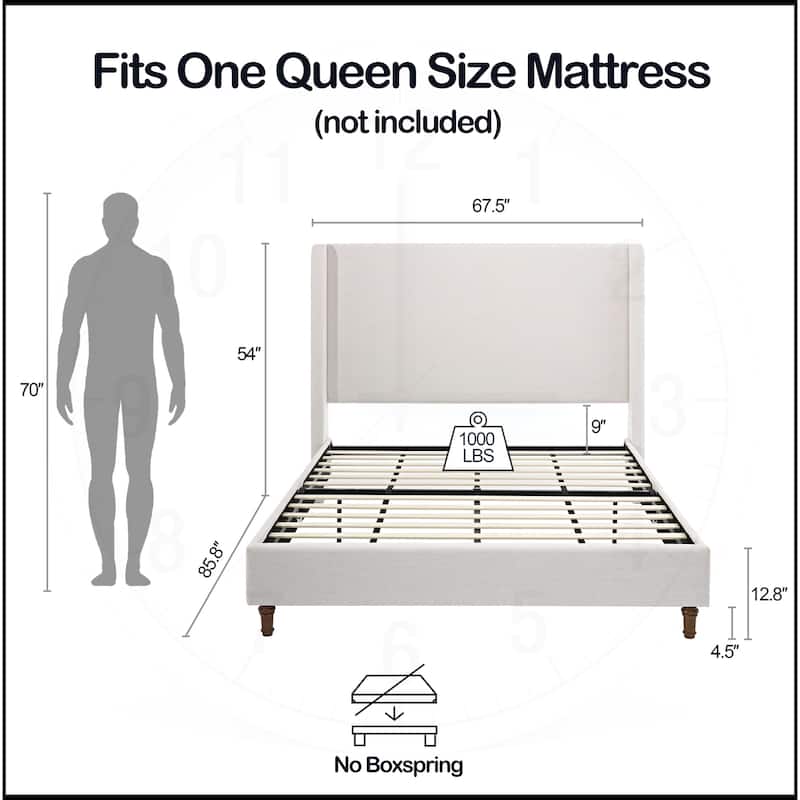 Harper Tall Headboard Upholstered Bed