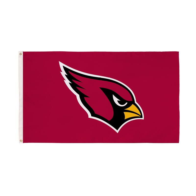 Arizona Cardinals Single Sided Flag w/ 2 Grommets, 3'x5' - Multi