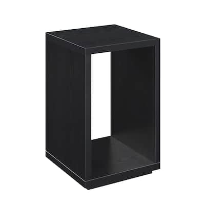 Minimalist End Table with Spacious Top and Lower Shelf, Sleek Design and Durable Woodgrain Finish for Home Decor - 18