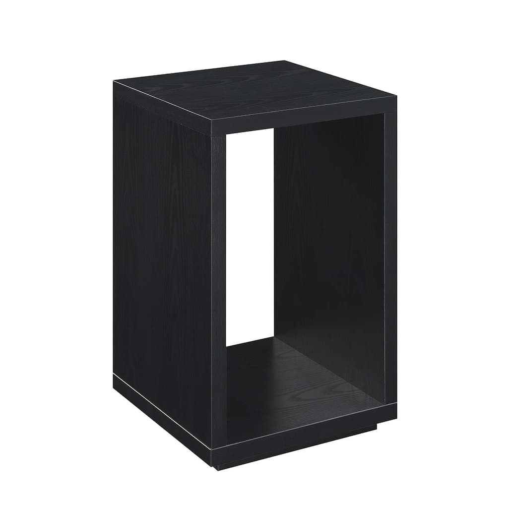 Minimalist End Table with Spacious Top and Lower Shelf, Sleek Design and Durable Woodgrain Finish for Home Decor - 18