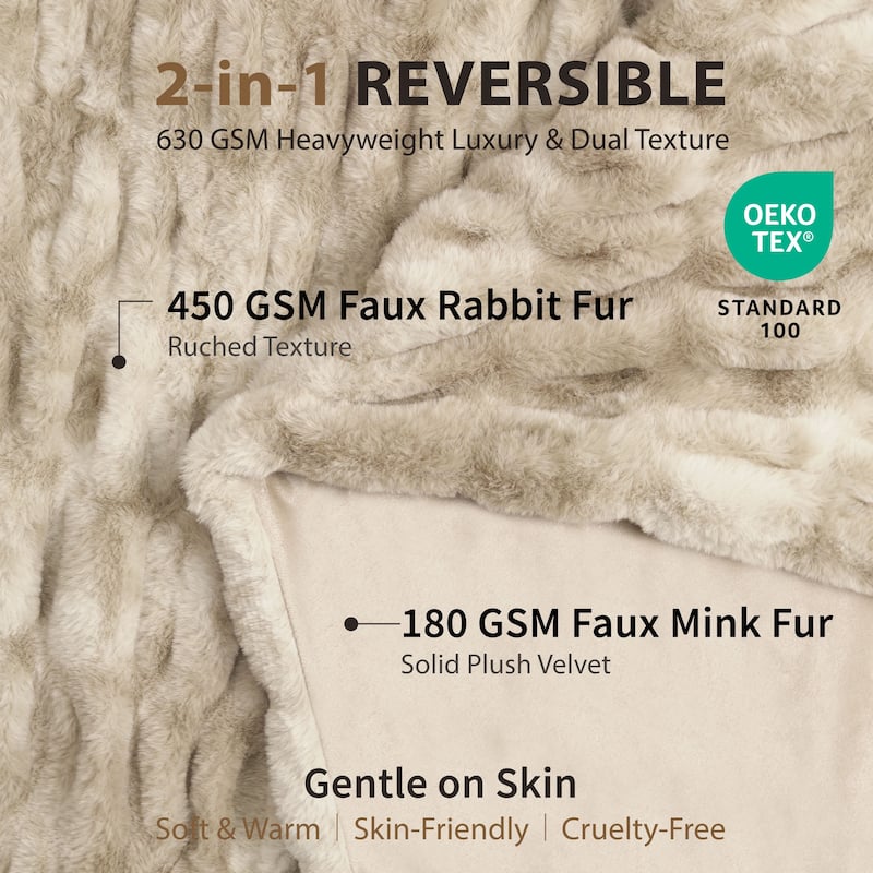 Soft Plush Faux Fur Fuzzy Throw