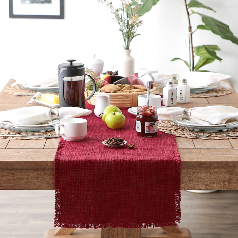 DII Basket Fringe Table Runner