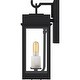preview thumbnail 4 of 5, Carmen 1-Light Matte Black Outdoor Wall Lantern