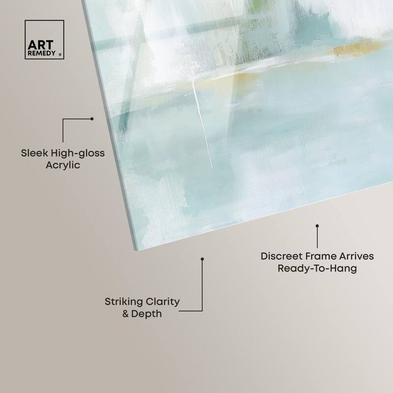 Mirrored Aqua Dream I Acrylic by Art Remedy, Ready to Hang