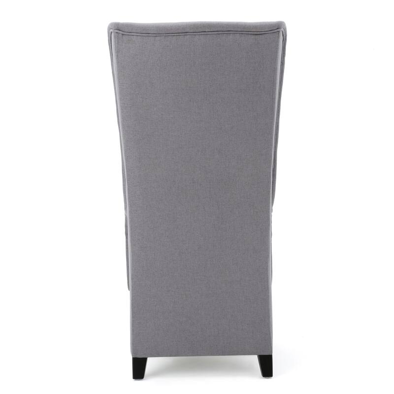 High Back Kitchen Side Chair, Winged Dining Chair with Tapered Birch Wood Legs, Glam Plum Dining Chair for Dining Room Kitchen