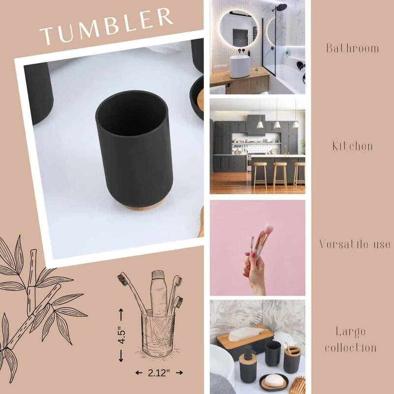 Padang Bathroom Accessories Set Bamboo