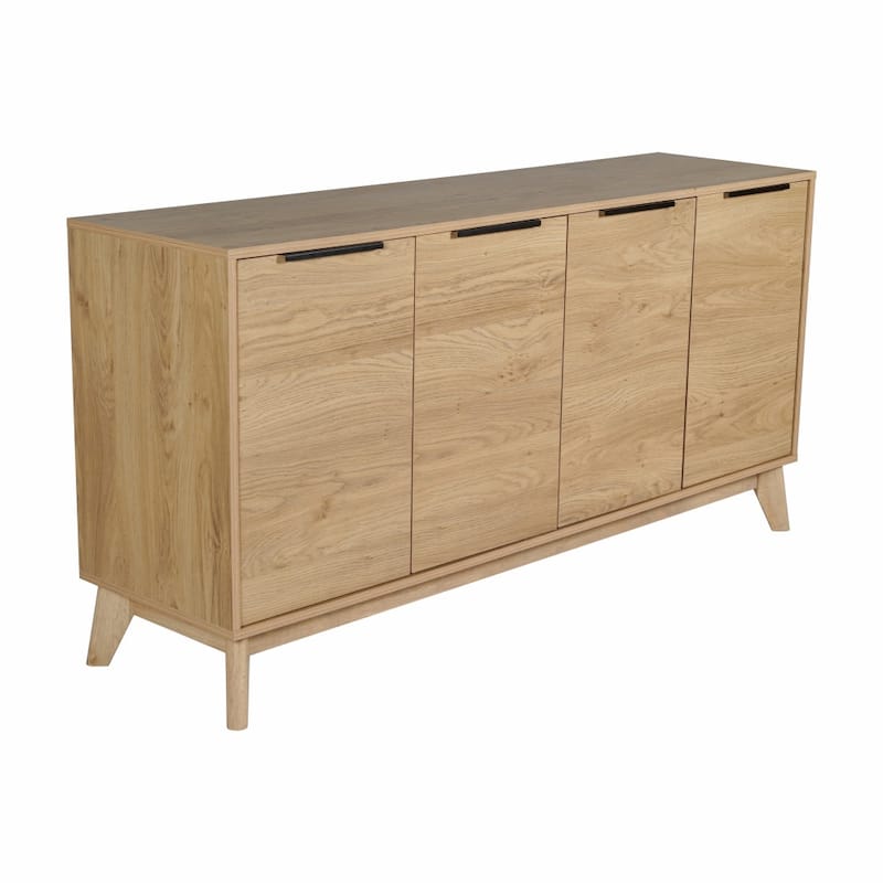 60" Buffet Cabinet with 4 Soft Close Doors and Adjustable Shelves - 15.75"D x 59.25"W x 29.75"H