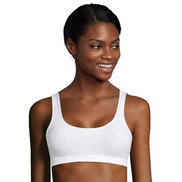 Shop Hanes Cotton Stretch Comfort Flex Fit Wirefree Bra 2 Pack