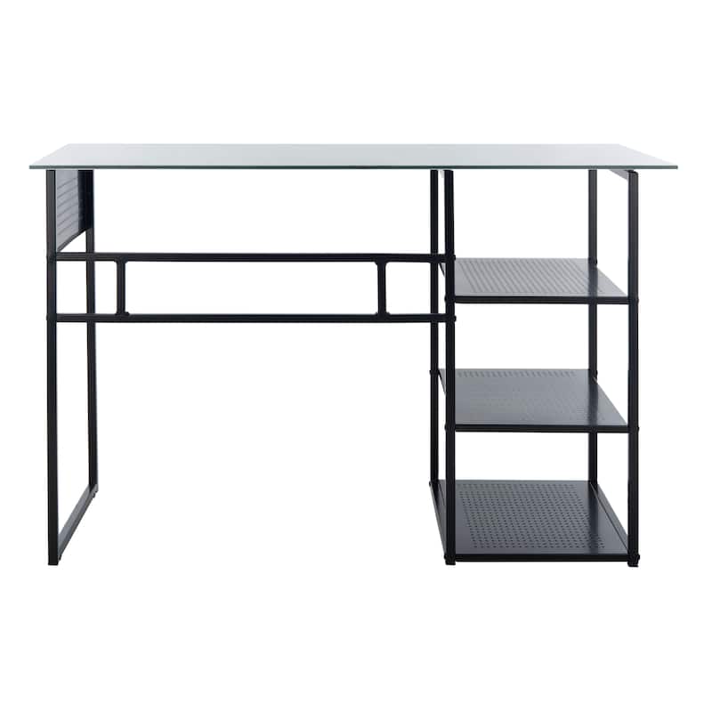 SAFAVIEH Alena 3 Shelf Glass Top Desk