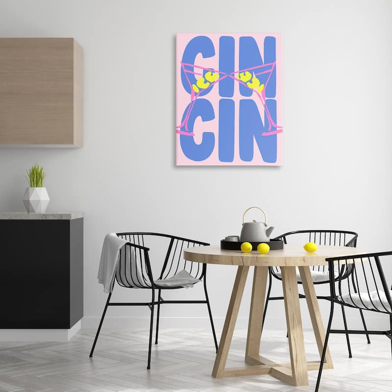 Stupell Pastel Cin Cin Cheers Canvas Wall Art Design By House of Lulu