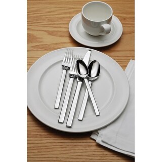 Oneida Flight Stainless Steel Oval Soup / Place Spoons - Set Of 12 - Contemporary Flatware, Glossy Finish