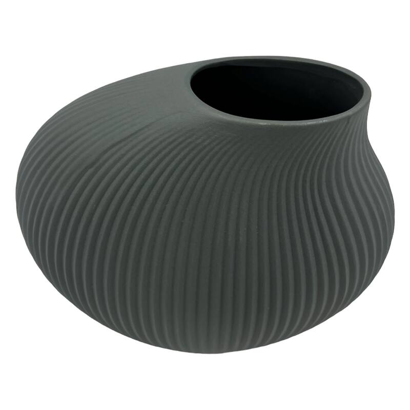 7 Inch Wide Modern Ceramic Vase for Flowers