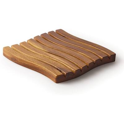 Kamenstein Acacia Wood Trivet - 7.8" x 7.8" x 0.65"