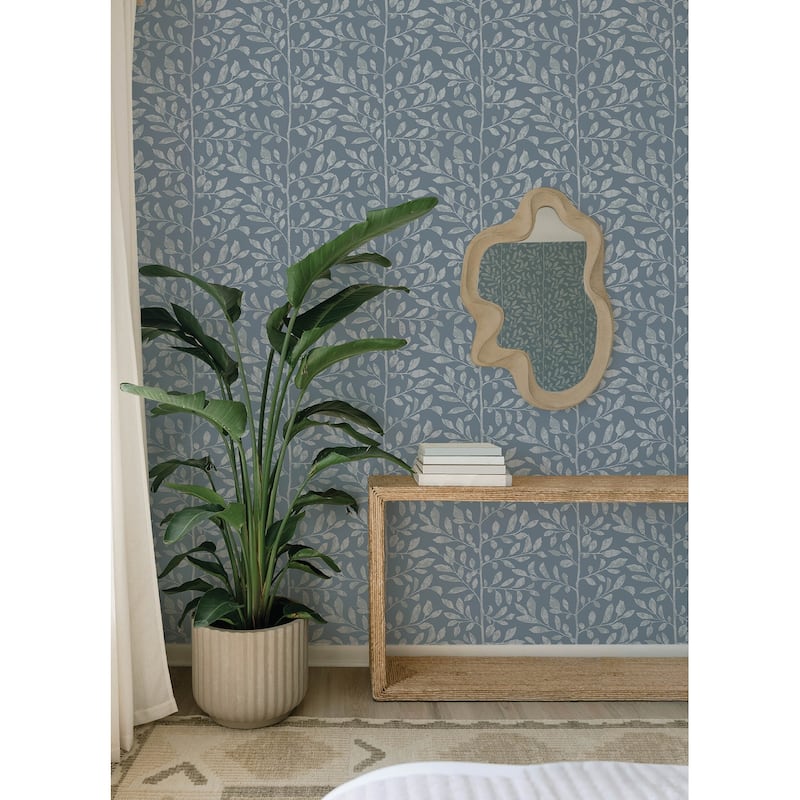 A-Street Prints Sagecrest Blue Sapling Wallpaper