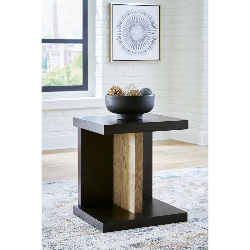 Signature Design by Ashley Kocomore Brown/Beige Chairside End Table - 22"W x 18"D x 24"H