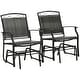 preview thumbnail 11 of 15, Outsunny Set of 2 Outdoor Glider Chairs, Porch & Patio Rockers for Deck with PE Rattan Seats, Steel Frames