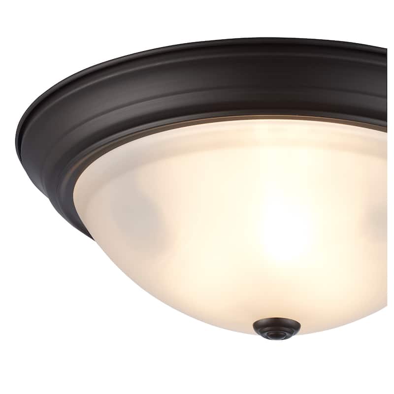 Trans Globe Lighting 3 Light 15" Flush Mount Round Ceiling Fixture