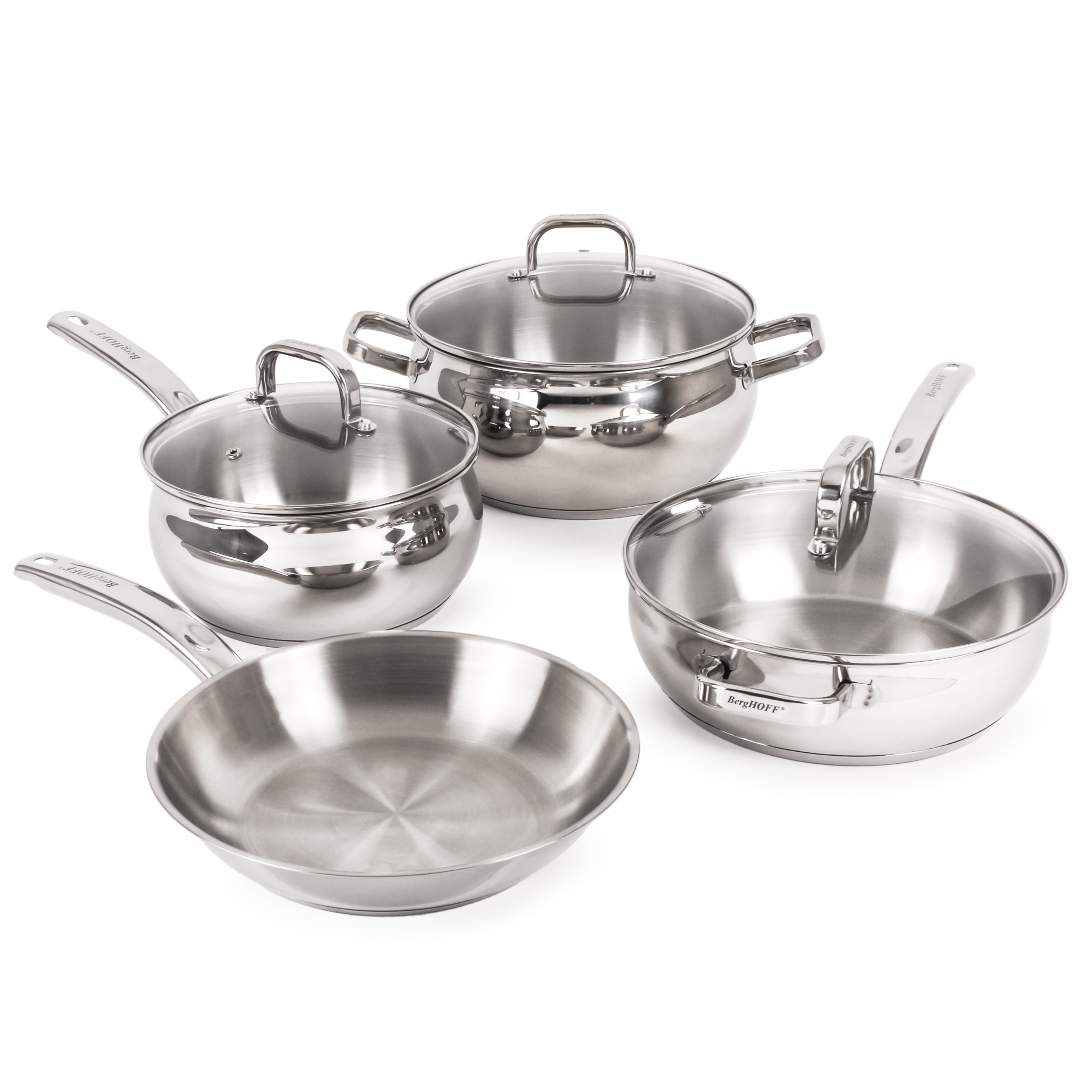 BergHOFF Belly Shape 12-Piece Stainless Steel Cookware Set
